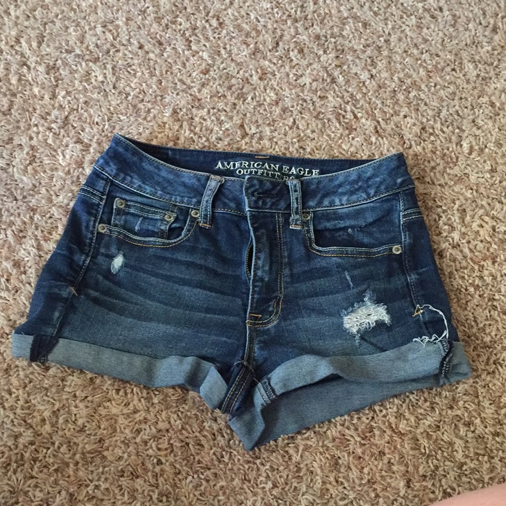 High waisted super stretch jean shorts